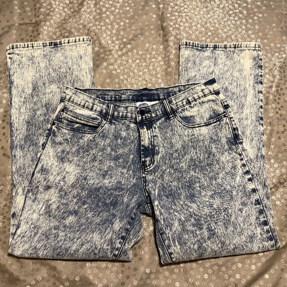 DG2 By Diane Gilman Women's 80's Acid Wash Bootcut Jeans, size 14P - Picture 1 of 5